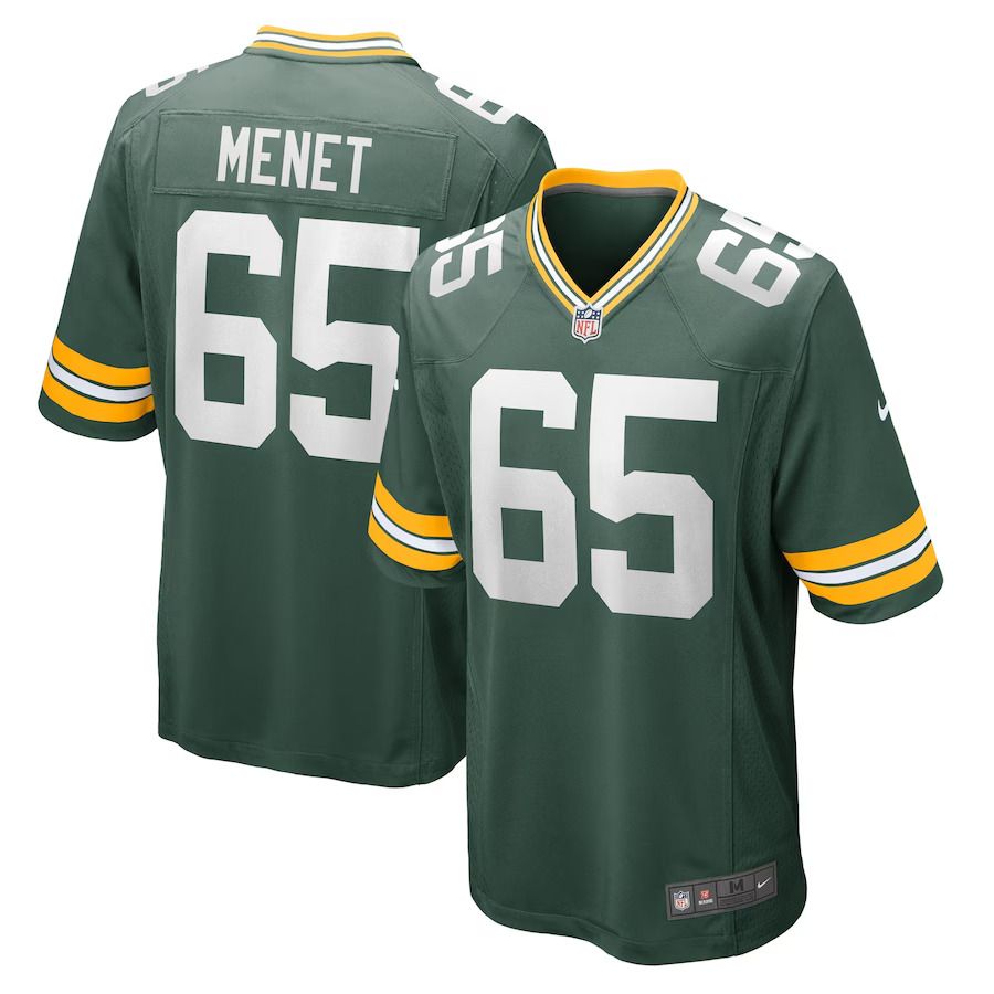 Men Green Bay Packers #65 Michal Menet Nike Green Home Game Player NFL Jersey